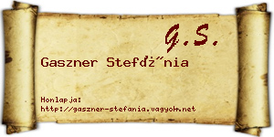 Gaszner Stefánia névjegykártya